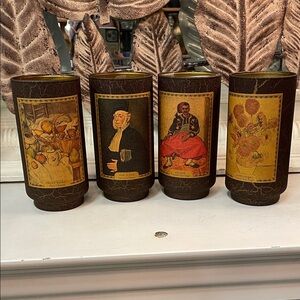 Vintage Jim Beam classic art Glasses